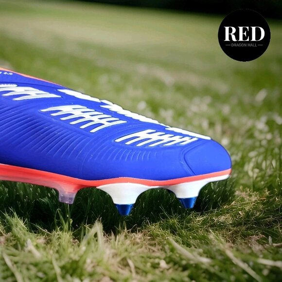 Adidas Predator Elite LL SG  IF6318 Blue Orange Laceless Soccer - Men\'s Sz 11.5 main image 4
